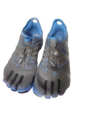 Fila Mens Toe Shoes Athletic Running Sneakers Gray/Blue Size 10 US